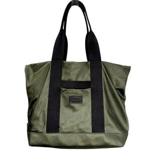 Rebecca Minkoff Totebag Olive Green Satin Overnighter Carryon